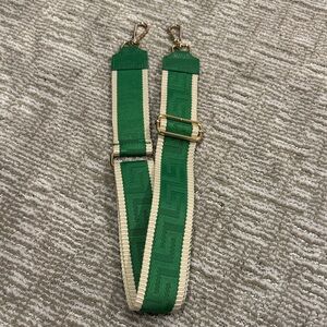 Green Purse Strap with Gold Hardware